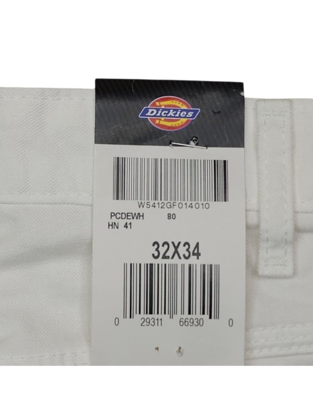 Dickies Mens White Utility Pants Relaxed Fit Multiple Tool Pockets & Loops 32X34 - Picture 4 of 11